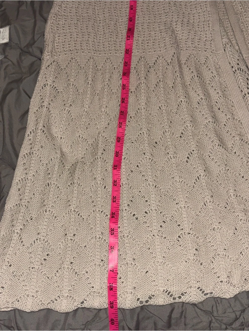 Free People Knit Maxi Skirt w/ Slit Beach Summer Romantic Boho Cover Up Sz M